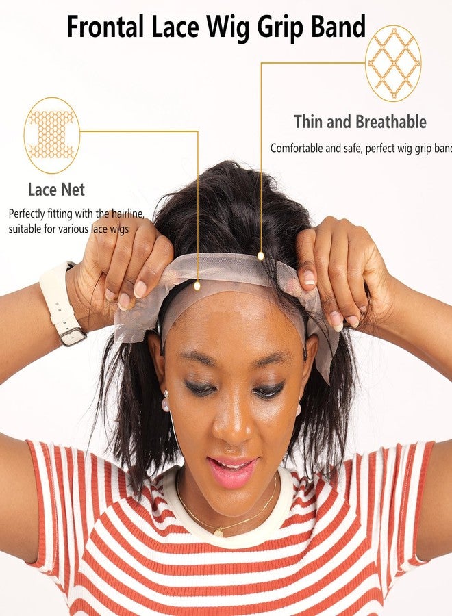 lucicass Wig Grip Band Non Slip Headband for Keeping Wigs in Place Adjustable Lace Wig Band with Silicone Strip for Women(Nude) - Image 5